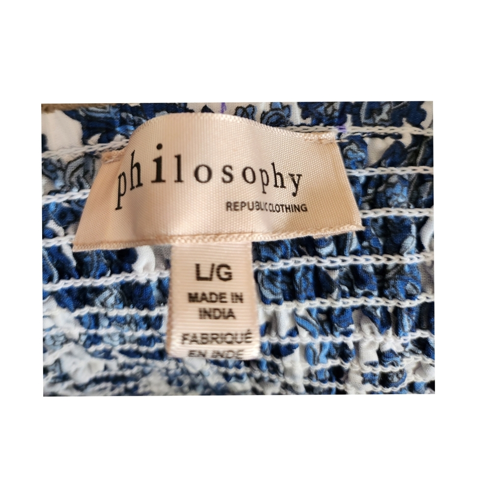 Philosophy republic clothing Paisley Print Strapless Sundress SIZE Large - Picture 4 of 4